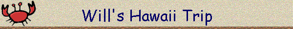 Will's Hawaii Trip